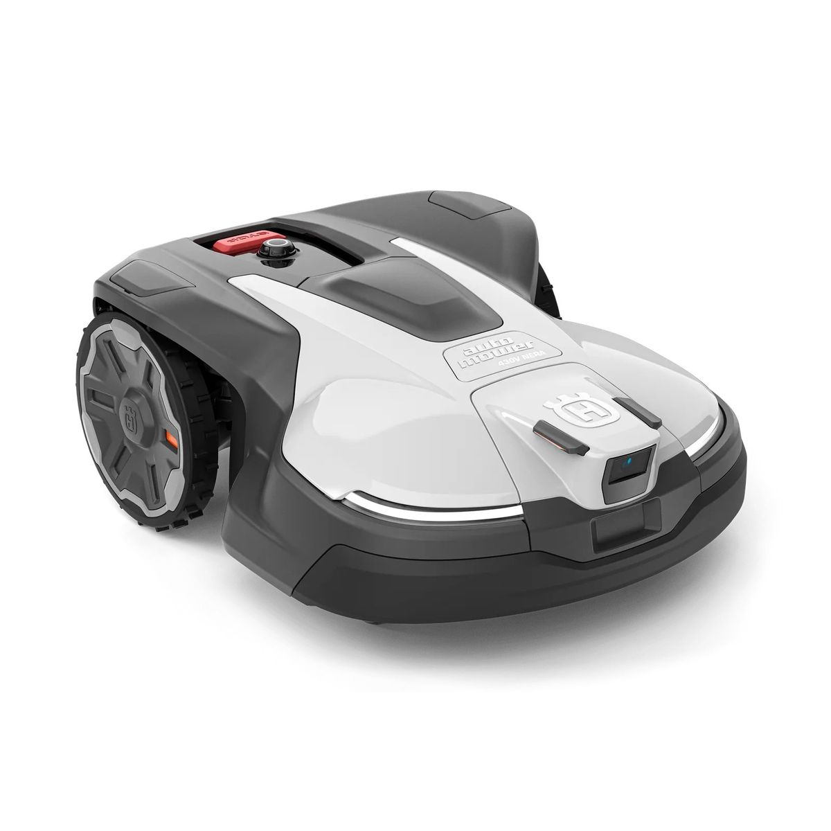 Freigestellter Husqvarna Automower 430V NERA in Schrägansicht