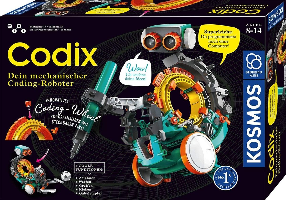 Verpackung des KOSMOS Codix mit dem Coding-Roboter und dem mechanischen Coding-Wheel