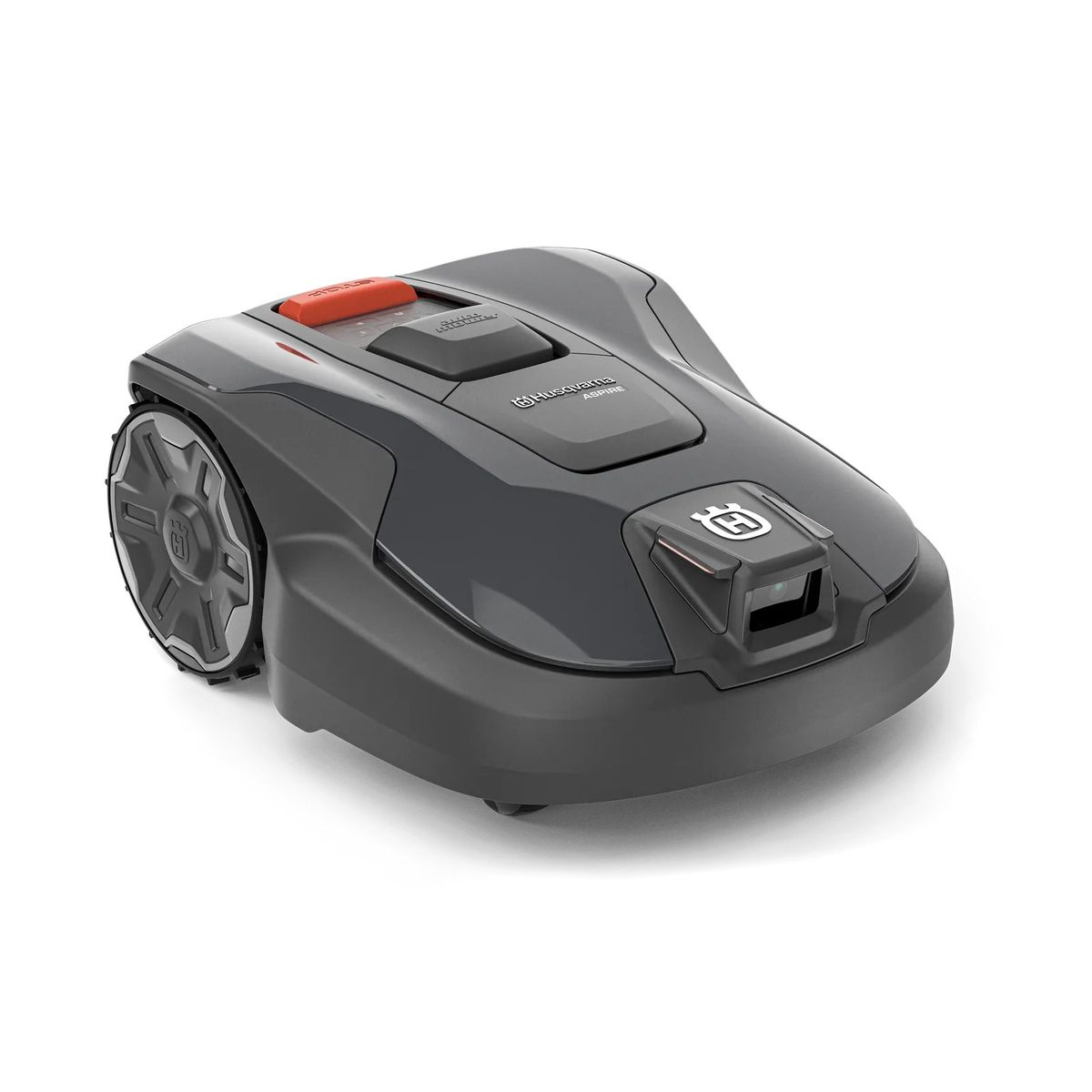 Freigestellter Husqvarna Automower Aspire R6V in Schrägansicht