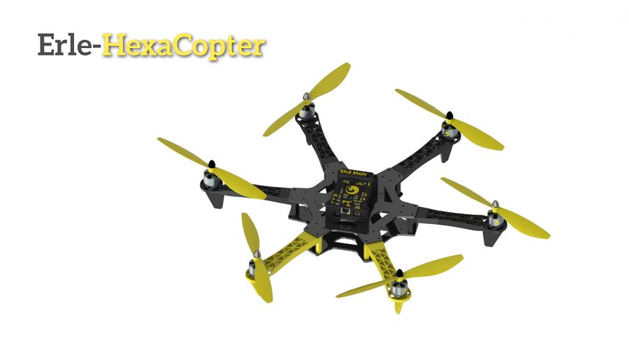 Der Erle-HexaCopter ist dem Erle-Copter durch zusätzliche Rotoren noch einen Schritt voraus