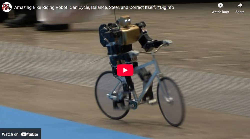 Roboter auf dem Fahrrad