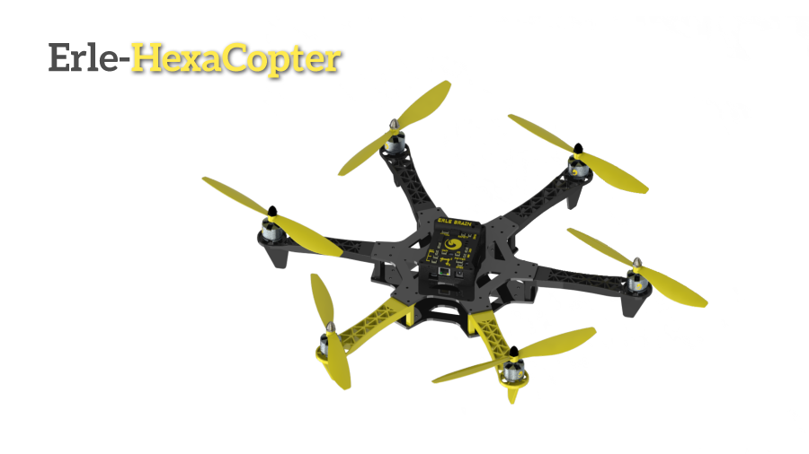 Der Erle-HexaCopter ist dem Erle-Copter durch zusätzliche Rotoren noch einen Schritt voraus